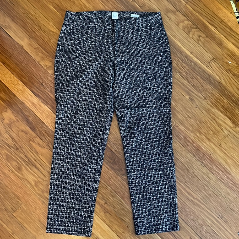 Gap printed slim crop pants